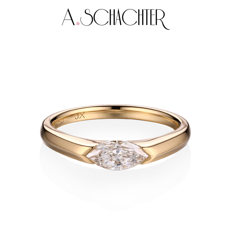 Celeste Marquise Solitaire Ring（0.5 ct. marquise cut)
