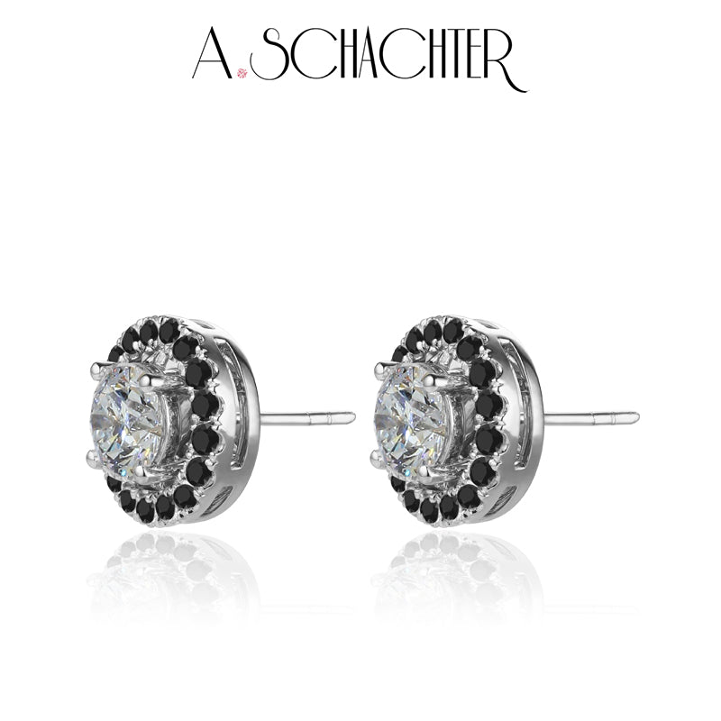 Noir & Lumière Duo — Black（1 ct. Round cut)