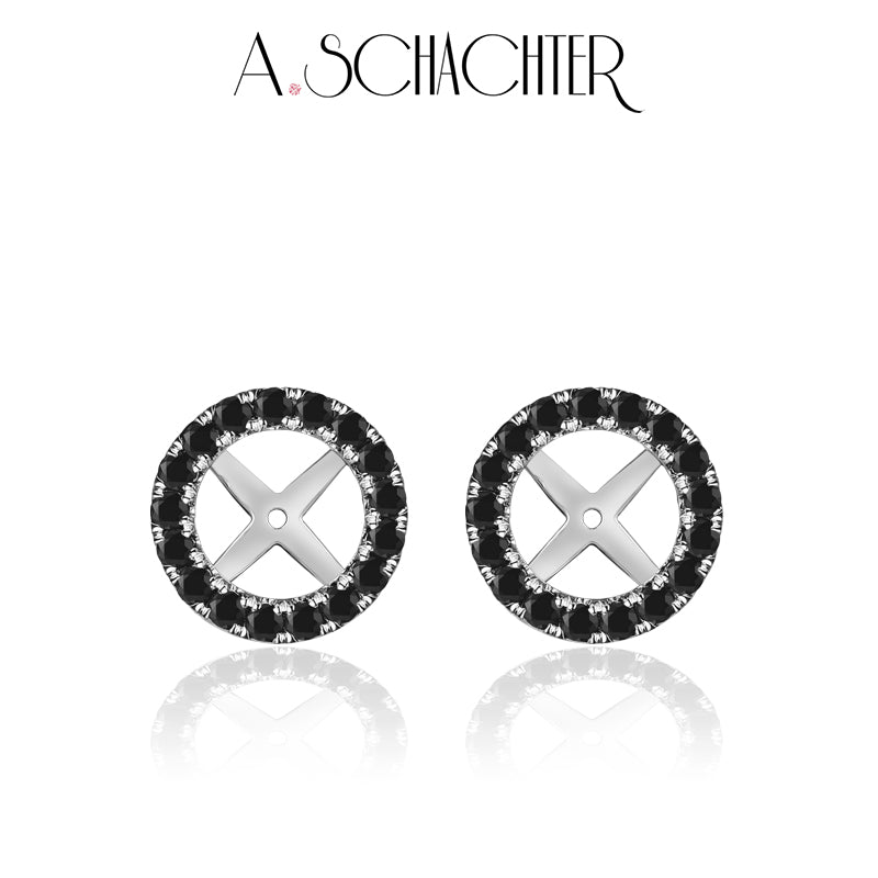 Noir & Lumière Solo — Black Halo Jacket（0.82 ct. Round cut)