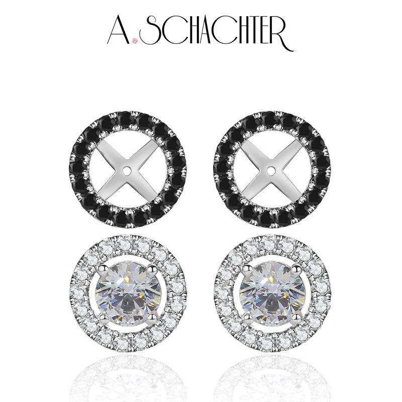 Noir & Lumière Solo — Black Halo Jacket（0.82 ct. Round cut)