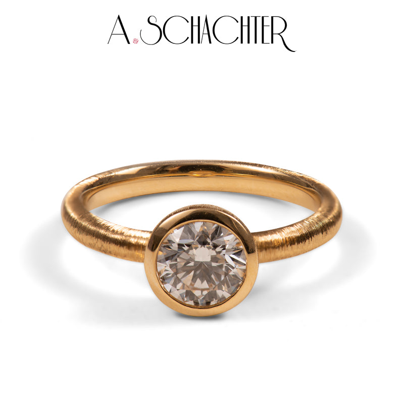 Classic Bezel Diamond Ring （1 ct. Round cut)