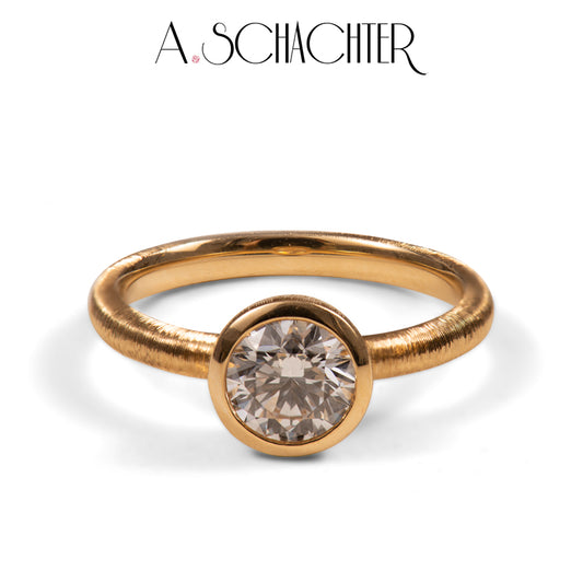 Classic Bezel Diamond Ring （1 ct. Round cut)