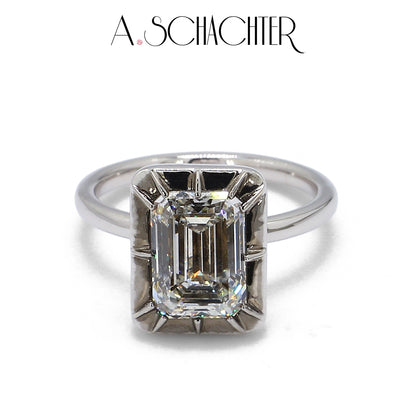 Shadow Ring (3.05ct. Emerald Cut)