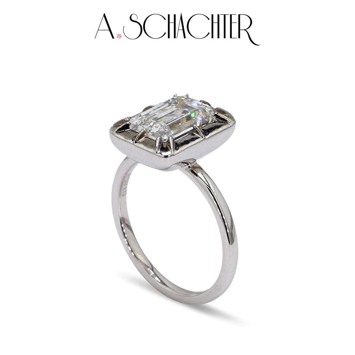 Shadow Ring (3.05ct. Emerald Cut)