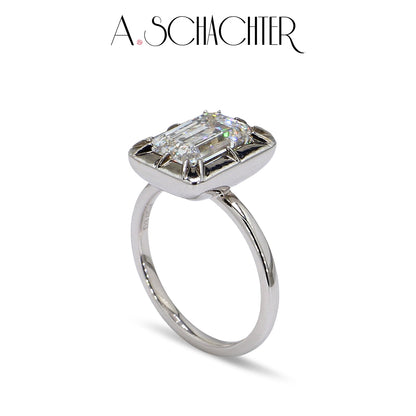 Shadow Ring (3.05ct. Emerald Cut)