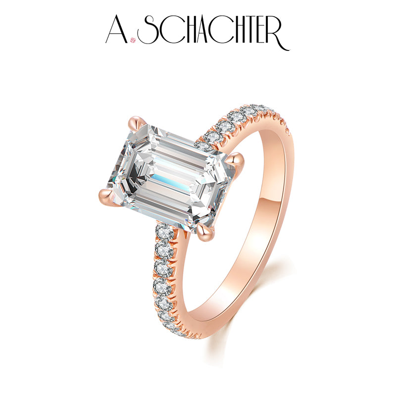 Prism Aurora Ring （3.21 ct. emerald cut)