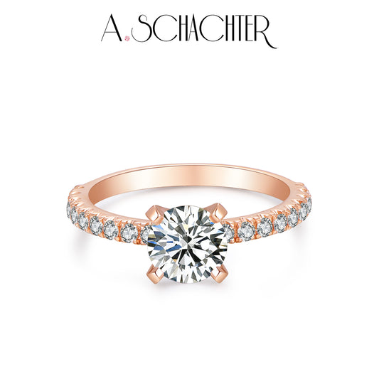 Sparkle Classic Round Solitaire Diamond Ring (1.04 ct  . Round cut)