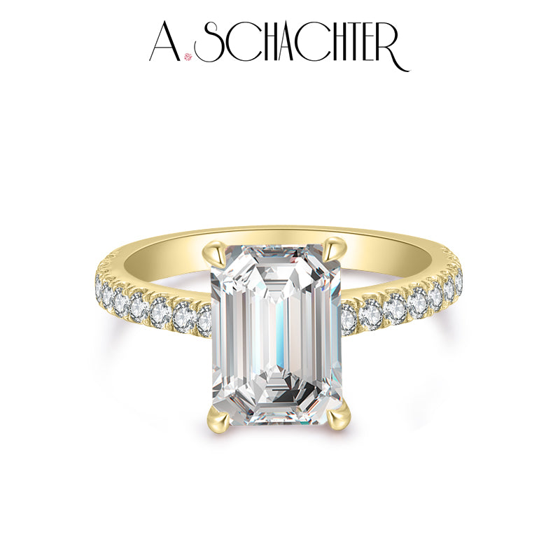 Prism Aurora Ring （3.21 ct. emerald cut)