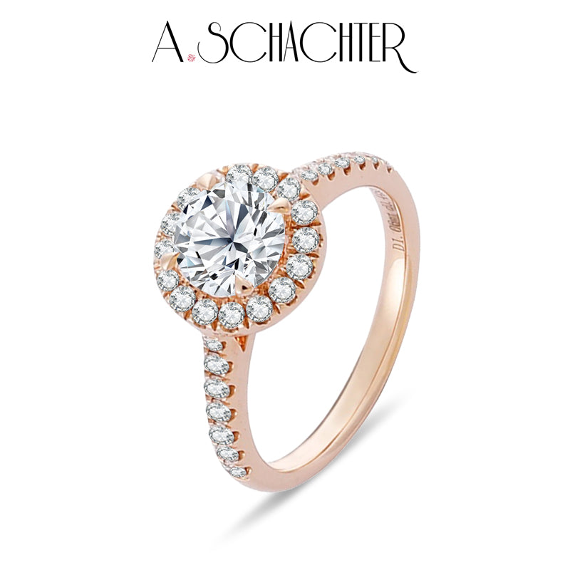 Radiant Crest Halo Diamond（0.85 ct. Round cut)