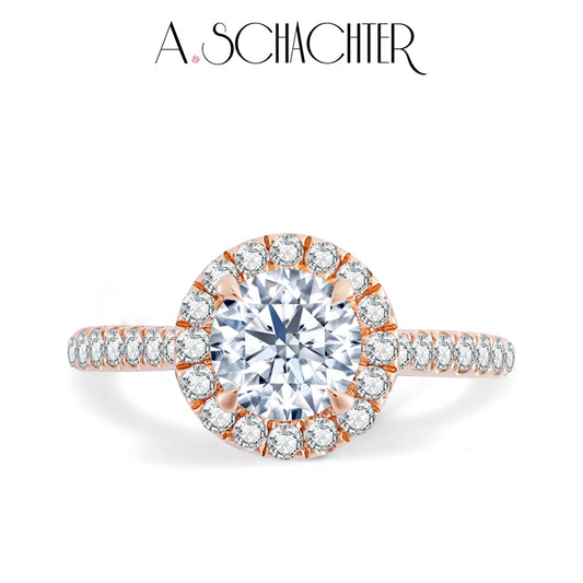 Radiant Crest Halo Diamond（0.85 ct. Round cut)