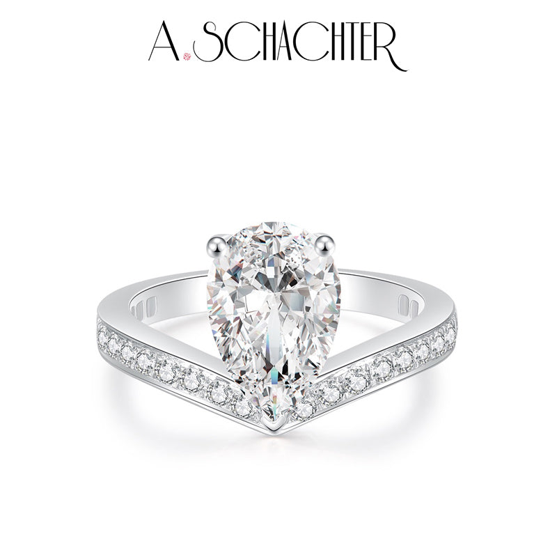 Celestial Pear Brilliant Diamond Ring（2 ct. Pear cut)