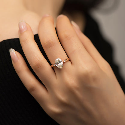 Opus Oval Solitaire Diamond Ring（1.03 ct. Oval cut)