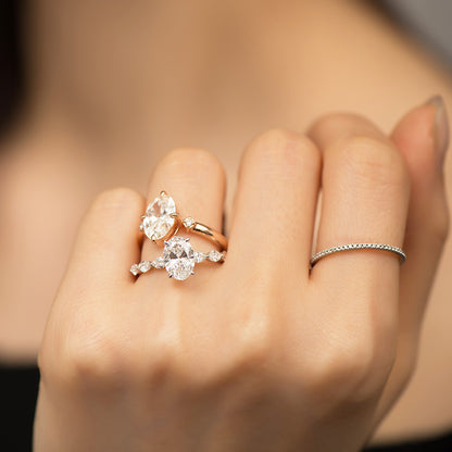 Opus Oval Solitaire Diamond Ring（1.03 ct. Oval cut)