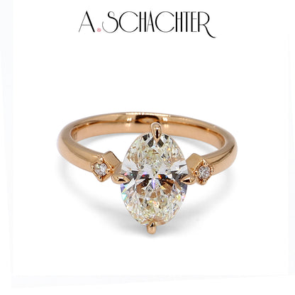 Opus Oval Solitaire Diamond Ring（1.03 ct. Oval cut)