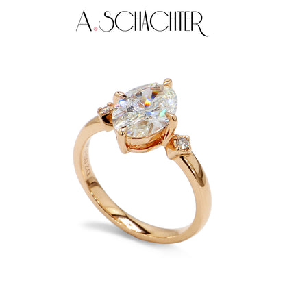 Opus Oval Solitaire Diamond Ring（1.03 ct. Oval cut)
