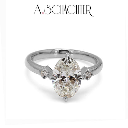 Opus Oval Solitaire Diamond Ring（1.03 ct. Oval cut)