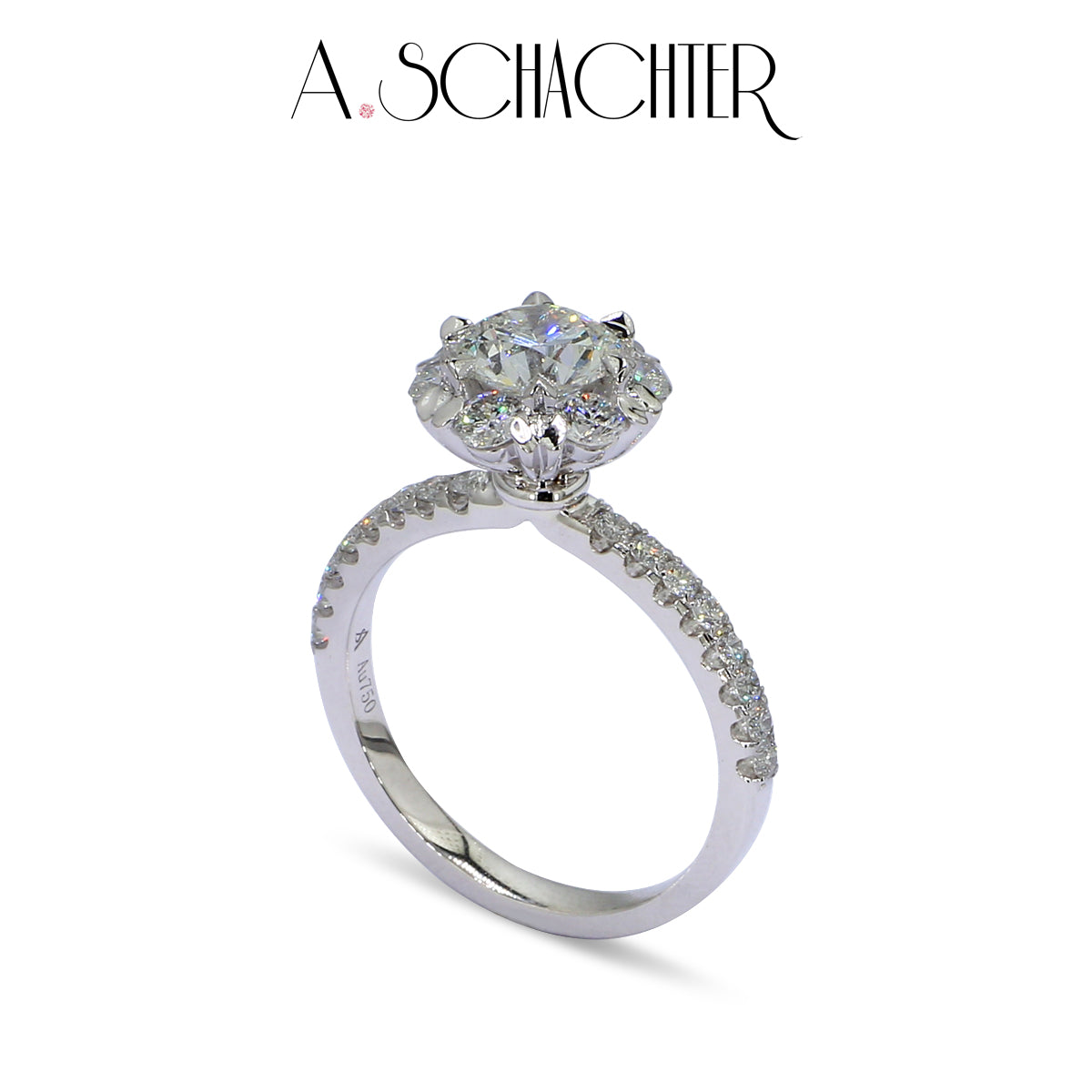 Celeste Round Brilliant Diamond Ring （1 ct. Round cut)