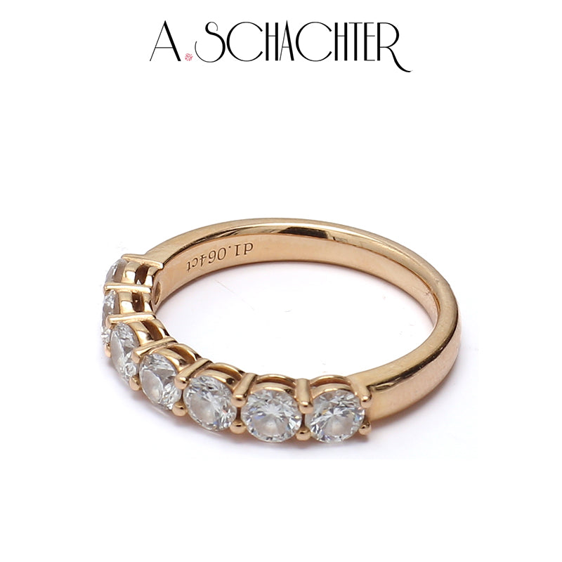 Classic Radiance Diamond Eternity Band （0.1 ct * 7. Round cut)