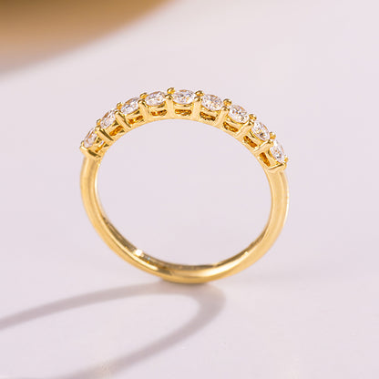 Classic Radiance Diamond Eternity Band （0.05 ct * 9. Round cut)