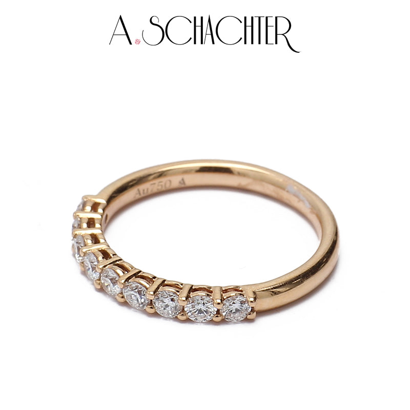 Classic Radiance Diamond Eternity Band （0.05 ct * 9. Round cut)