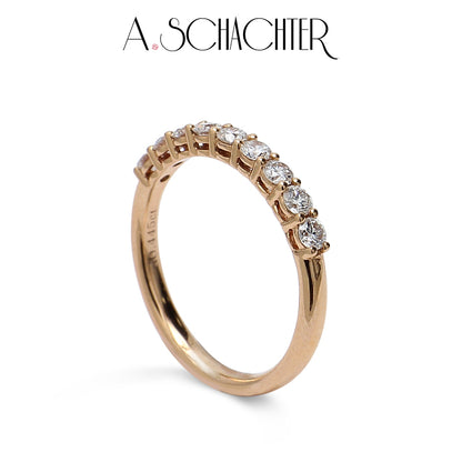 Classic Radiance Diamond Eternity Band （0.05 ct * 9. Round cut)
