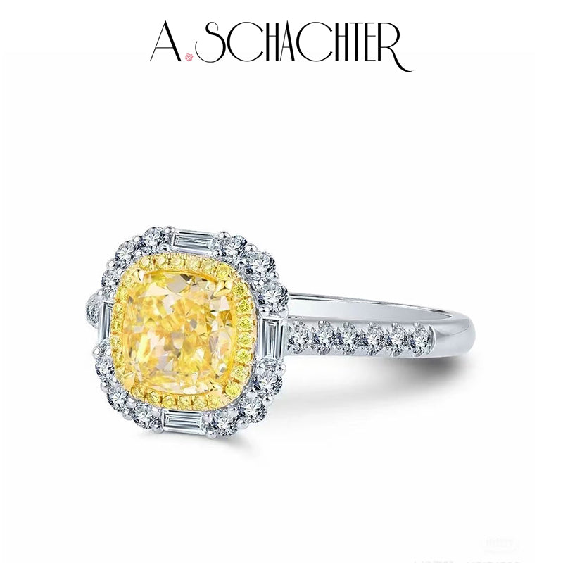 Sunshine Radiance Ring （1.3 ct. Radiant cut)