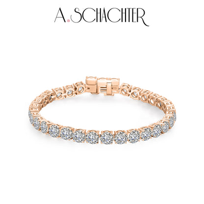 Classic Tennis Bracelet （ 0.10ct per stone, 38 Stones. 3.95 ct. Round cut)