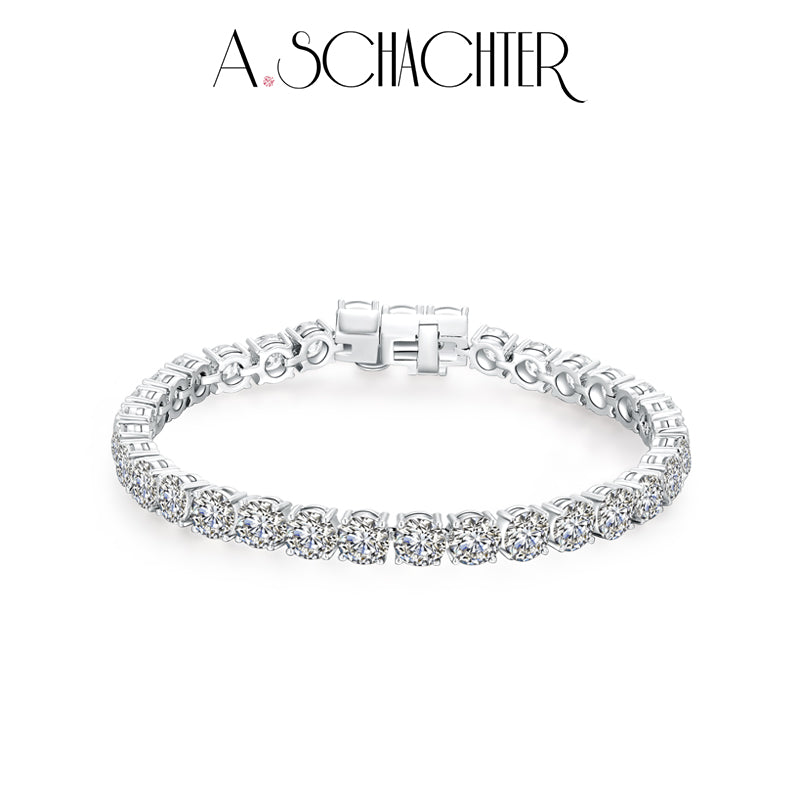 Classic Tennis Bracelet （ 0.10ct per stone, 38 Stones. 3.95 ct. Round cut)