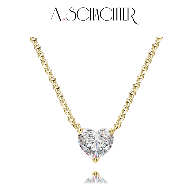 Eternal Heart Necklace （0.3 ct. heart cut)