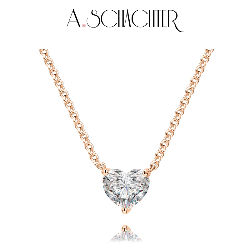 Eternal Heart Necklace （0.3 ct. heart cut)
