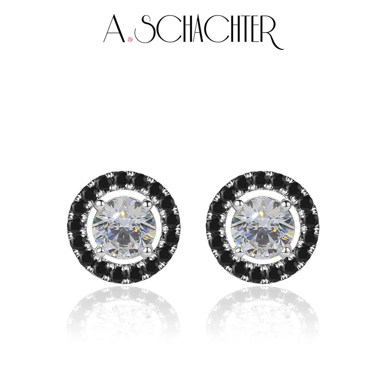 Noir & Lumière Duo — Black（1 ct. Round cut)